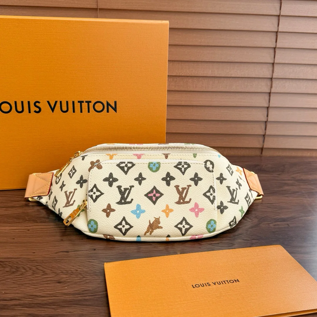 LV X Tyler聯名系列彩色塗鴉老花腰包