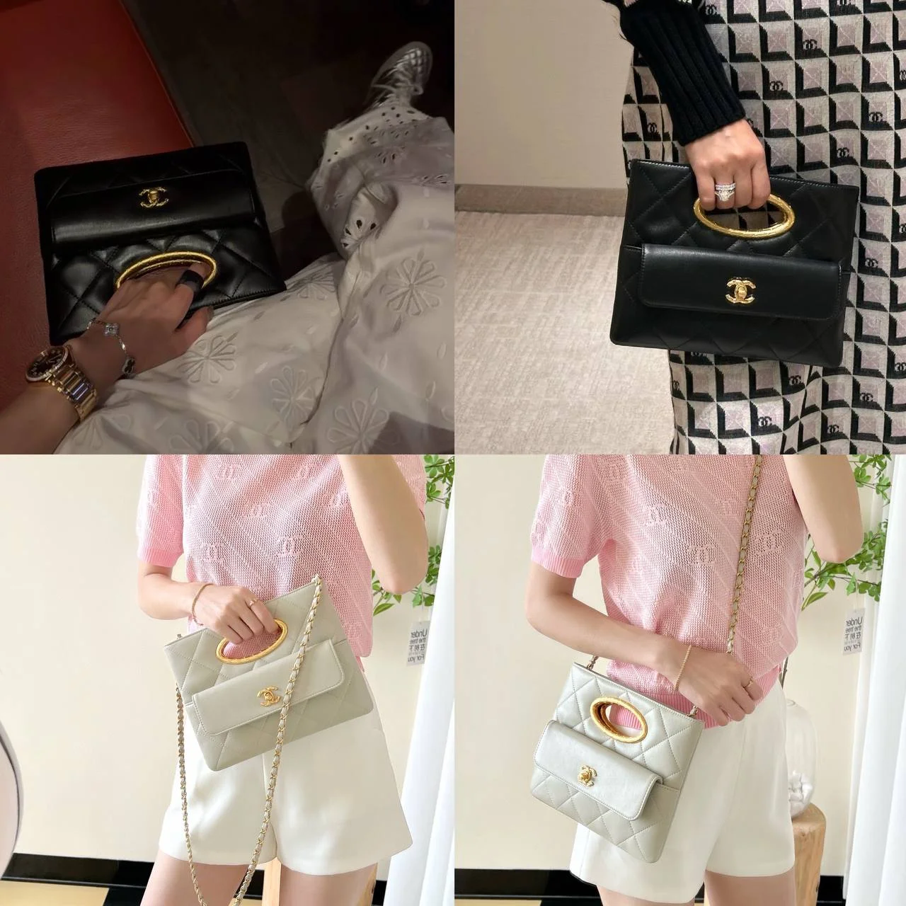CHANEL24B鏈條手拿包