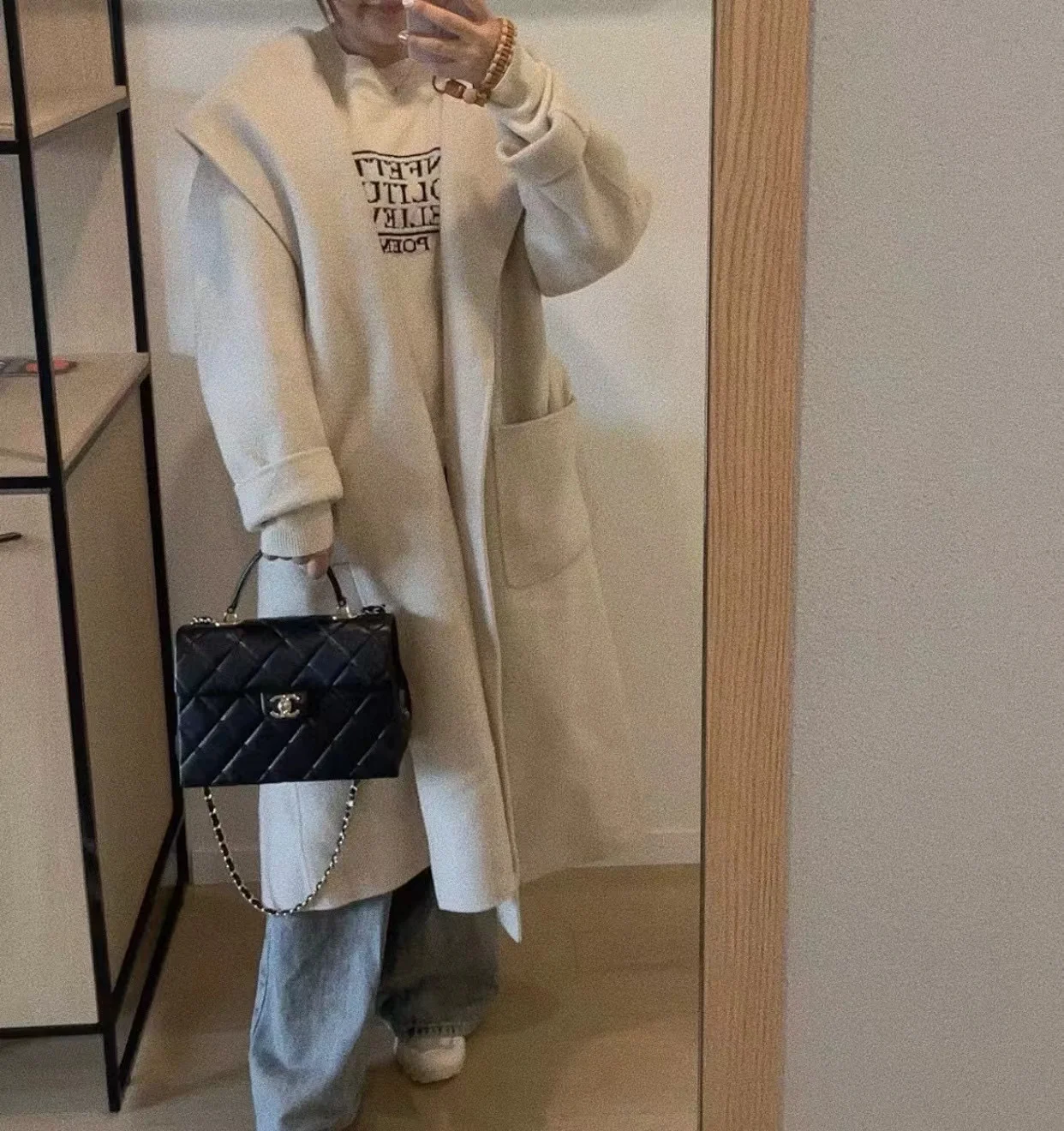 CHANEL24p手柄kelly盒子包(大號)