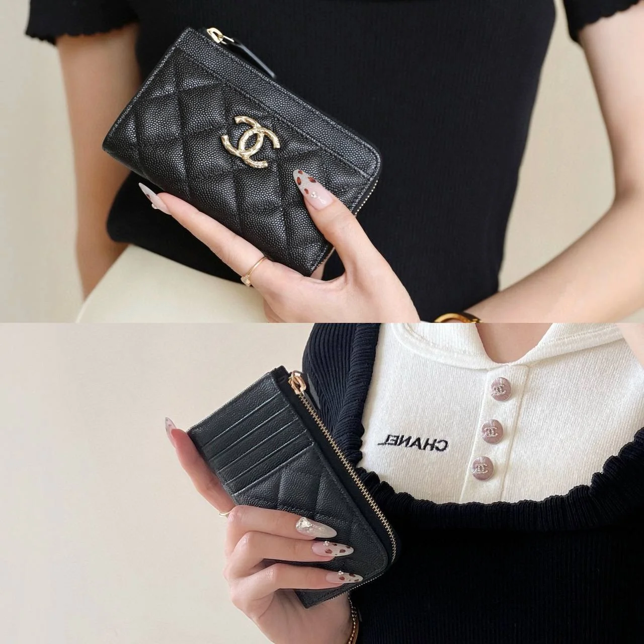 CHANEL24B拉鏈卡包