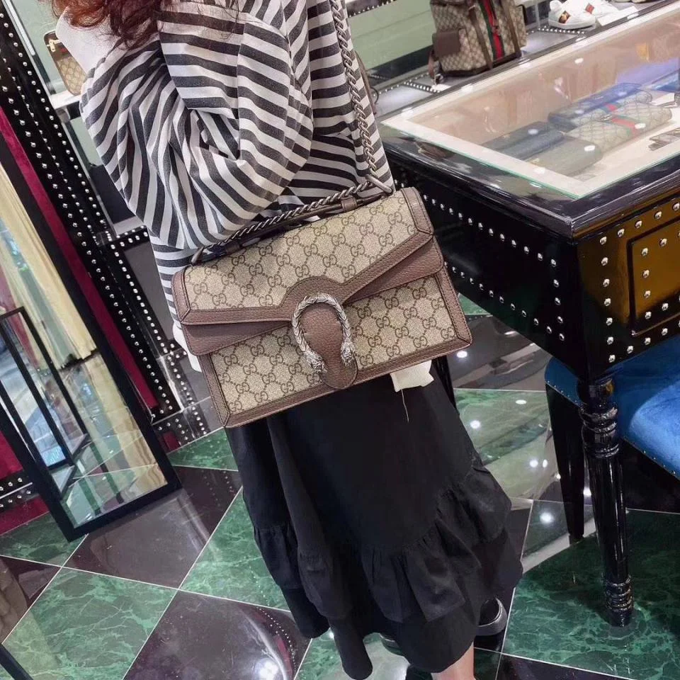 GUCCI新款酒神復古手提鏈條包