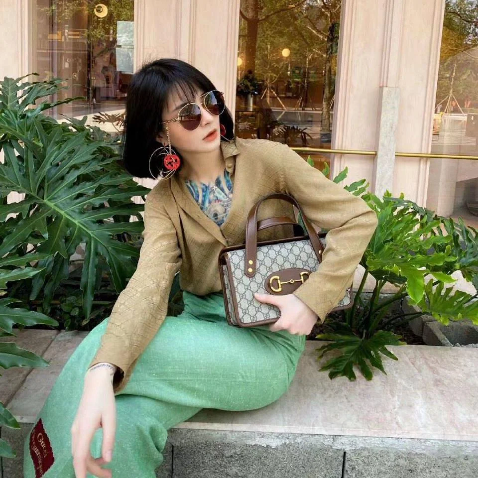 GUCCI1955 Horsebit波士頓手提包