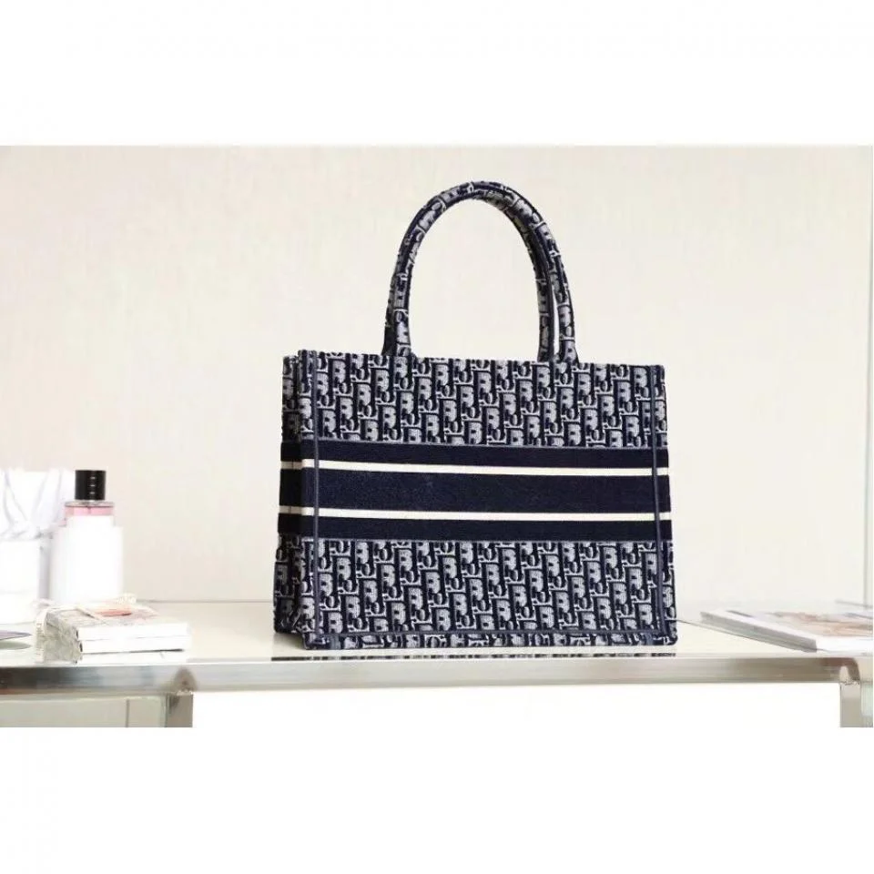 DIOR天鵝絨tote購物袋(小號)