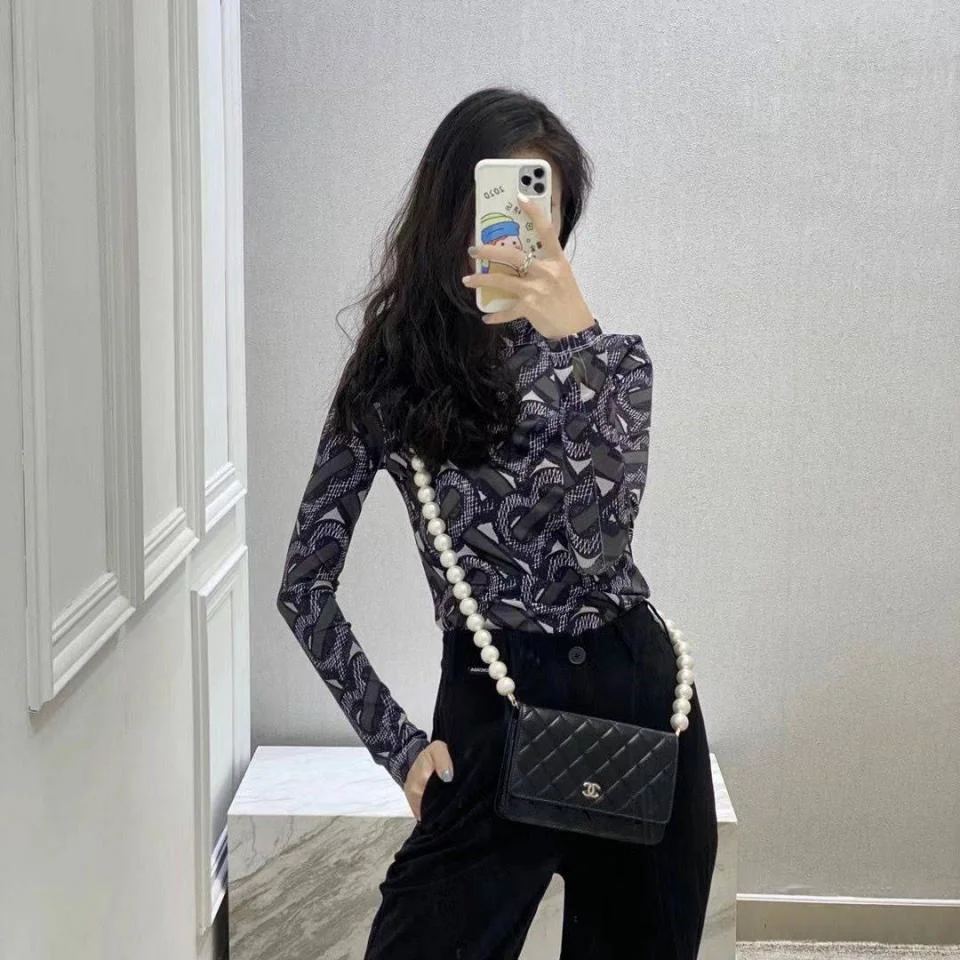 CHANEL珍珠鏈條woc包