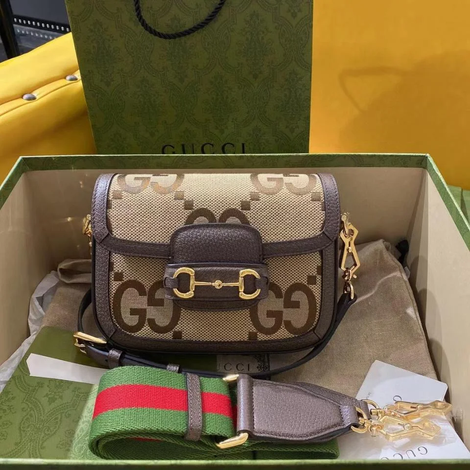 GUCCImini 1955大老花雙G馬鞍包