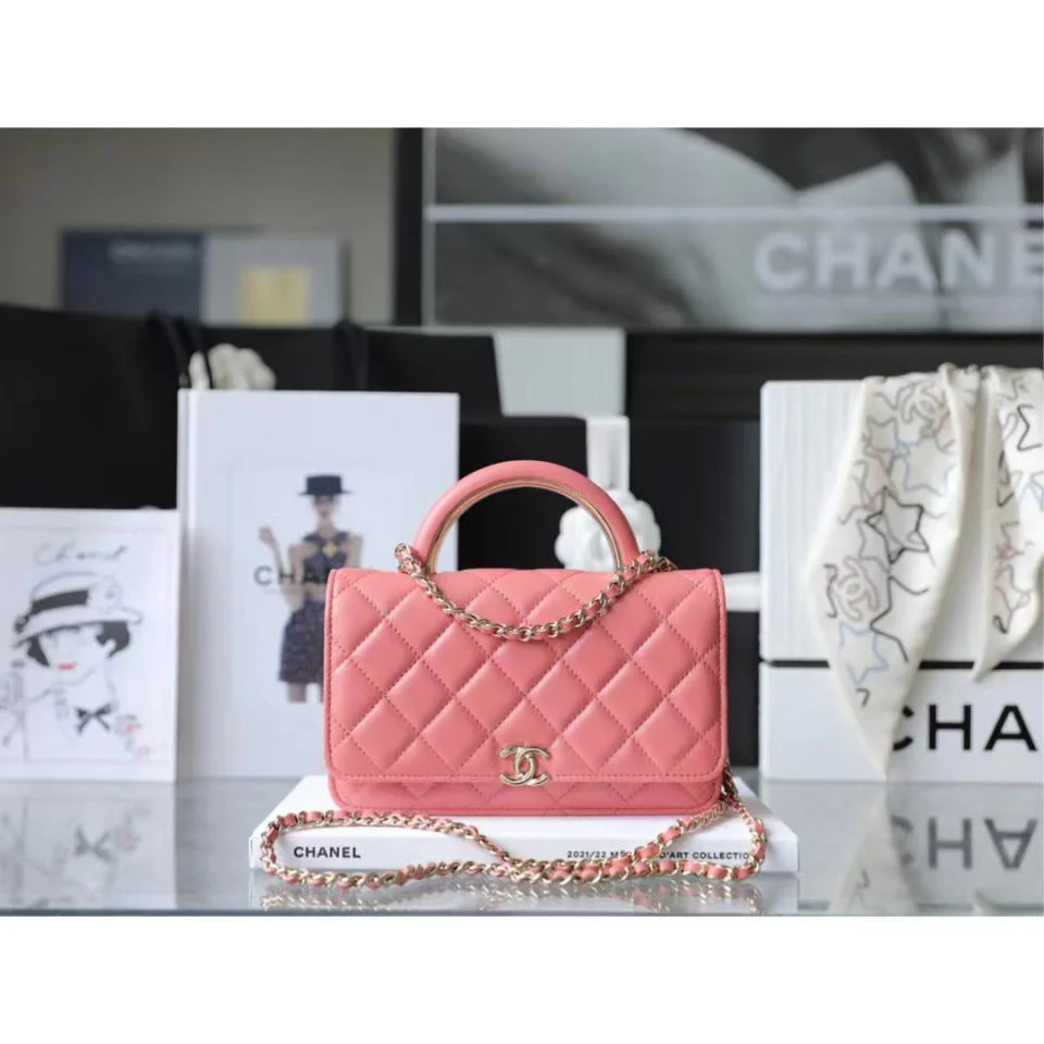 CHANEL金屬拼接手柄woc包