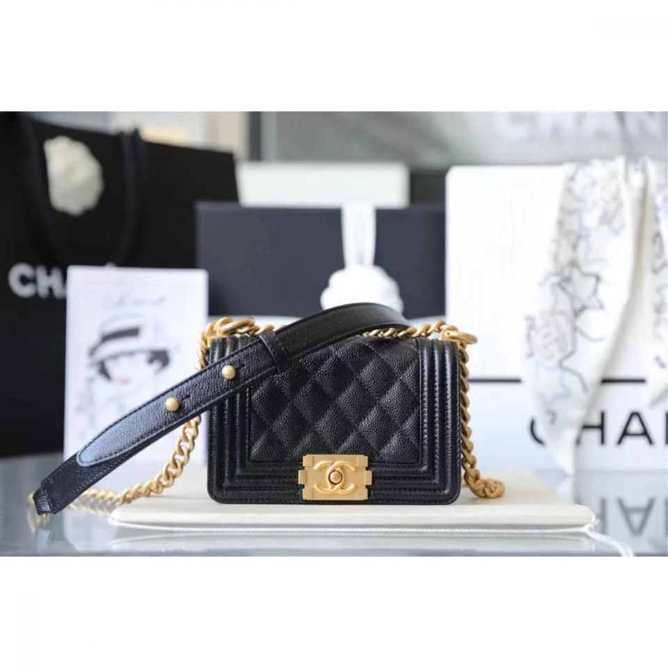 CHANELMini Leboy包(黑色)