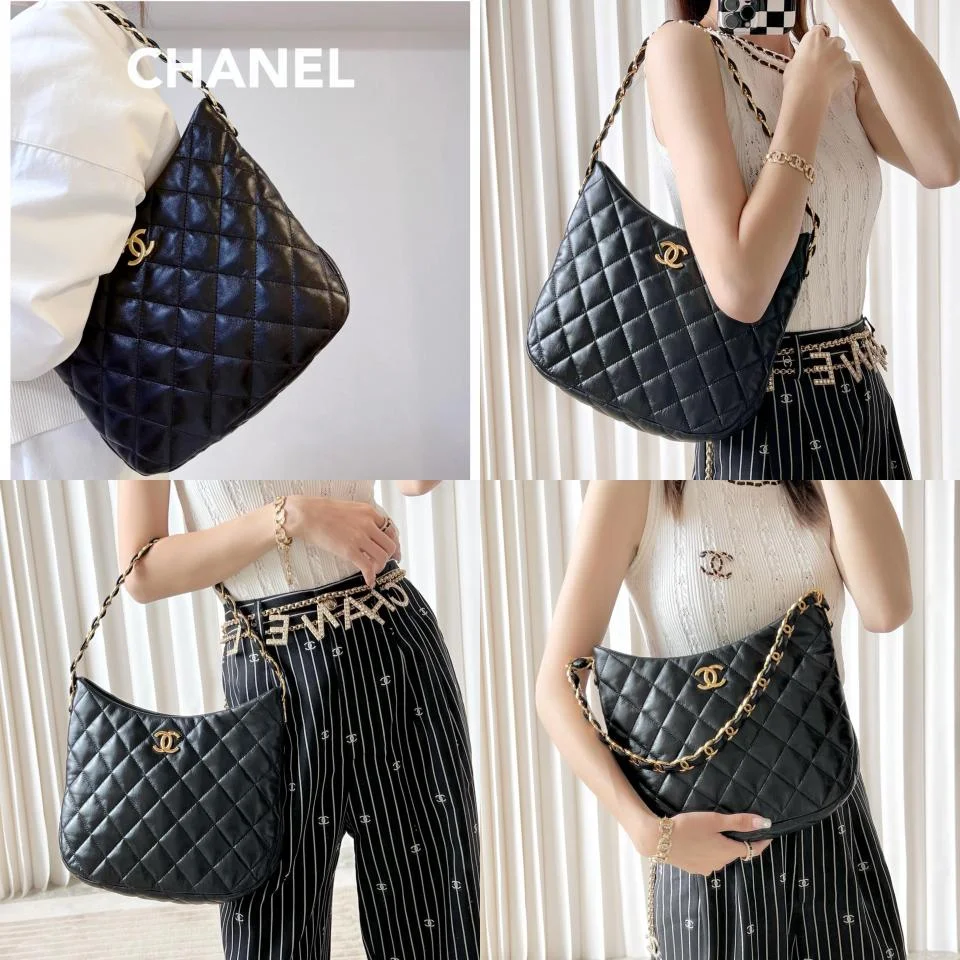 CHANEL22K hobo腋下包(黑色大號)