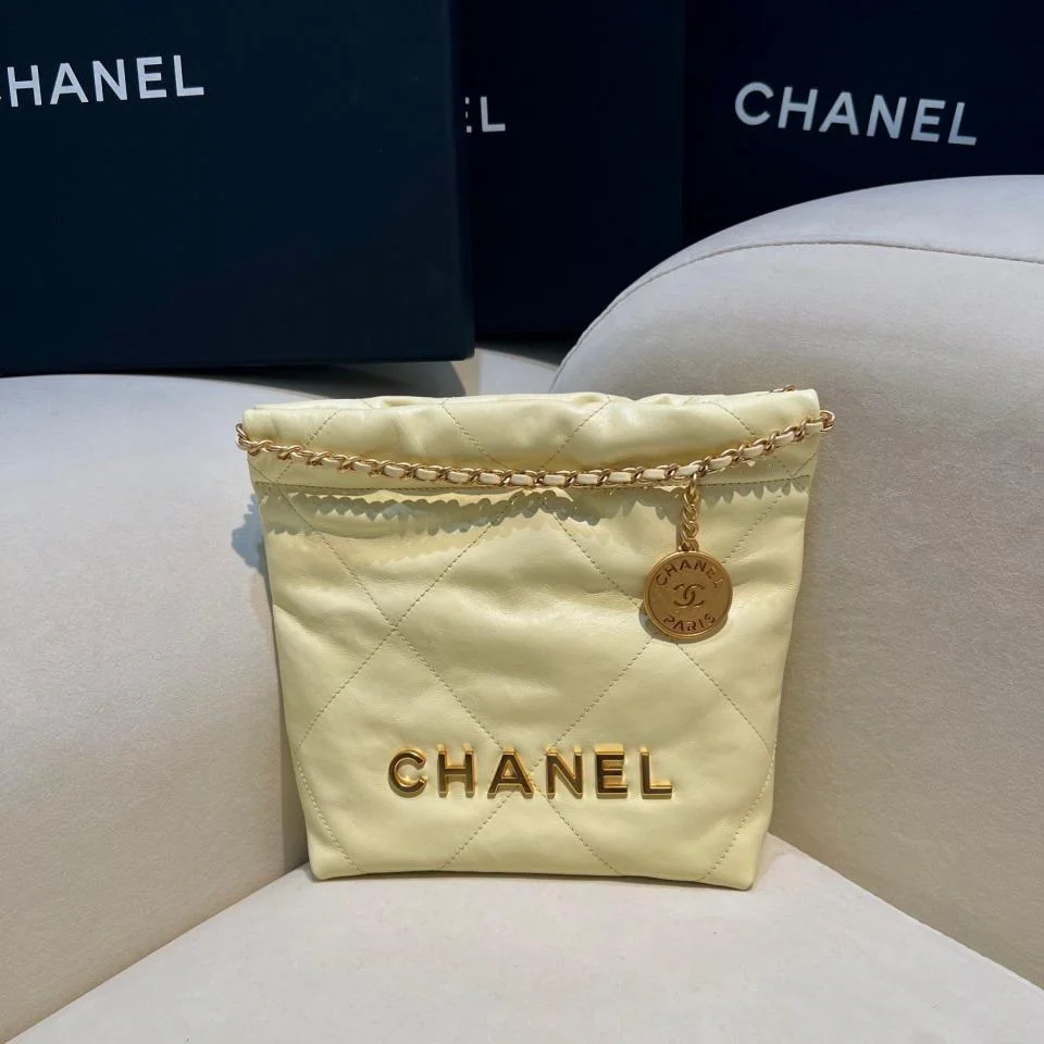 CHANEL23新品Mini垃圾袋(黑銀粉色黃色)