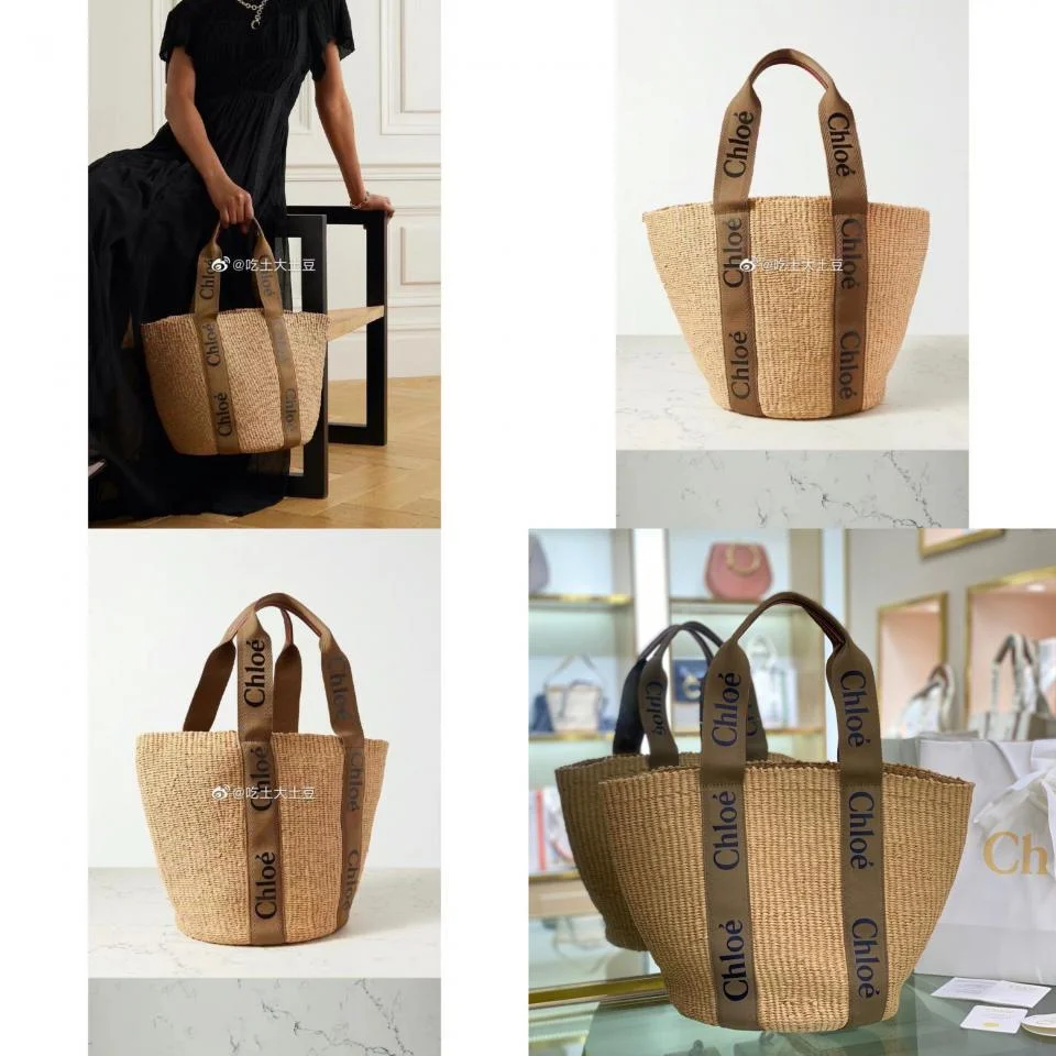 CHANELLarge Woody Basket手提藤編包