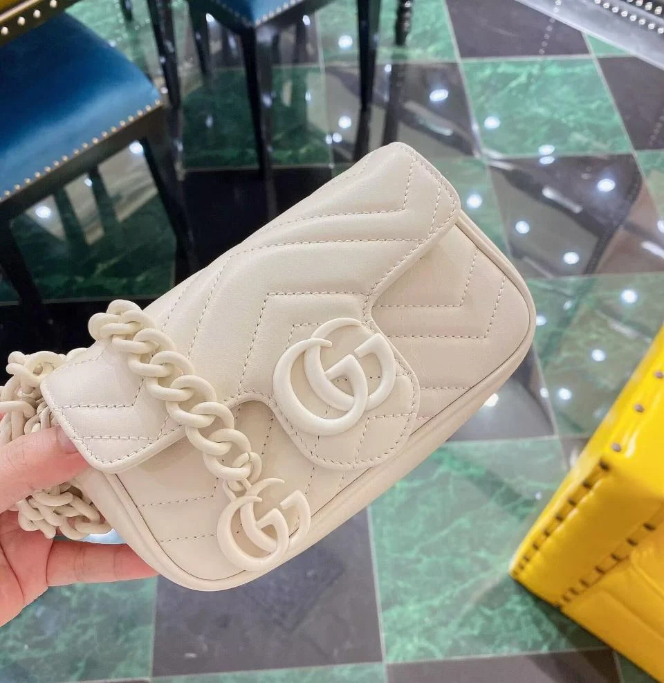GUCCIMarmont馬卡龍系列迷你肩背包(白色)
