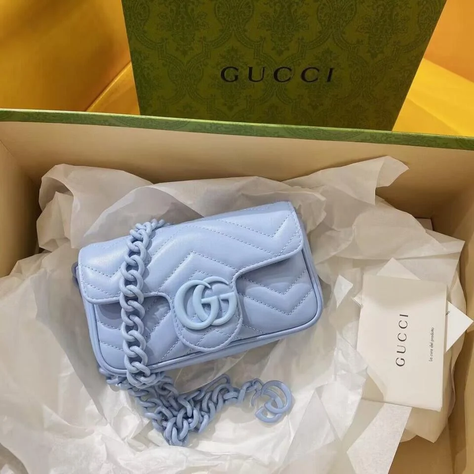 GUCCIMarmont馬卡龍系列迷你肩背包(淺藍色)