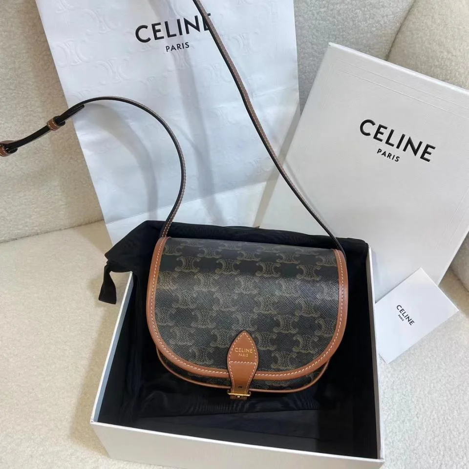 CELINE老花馬鞍包