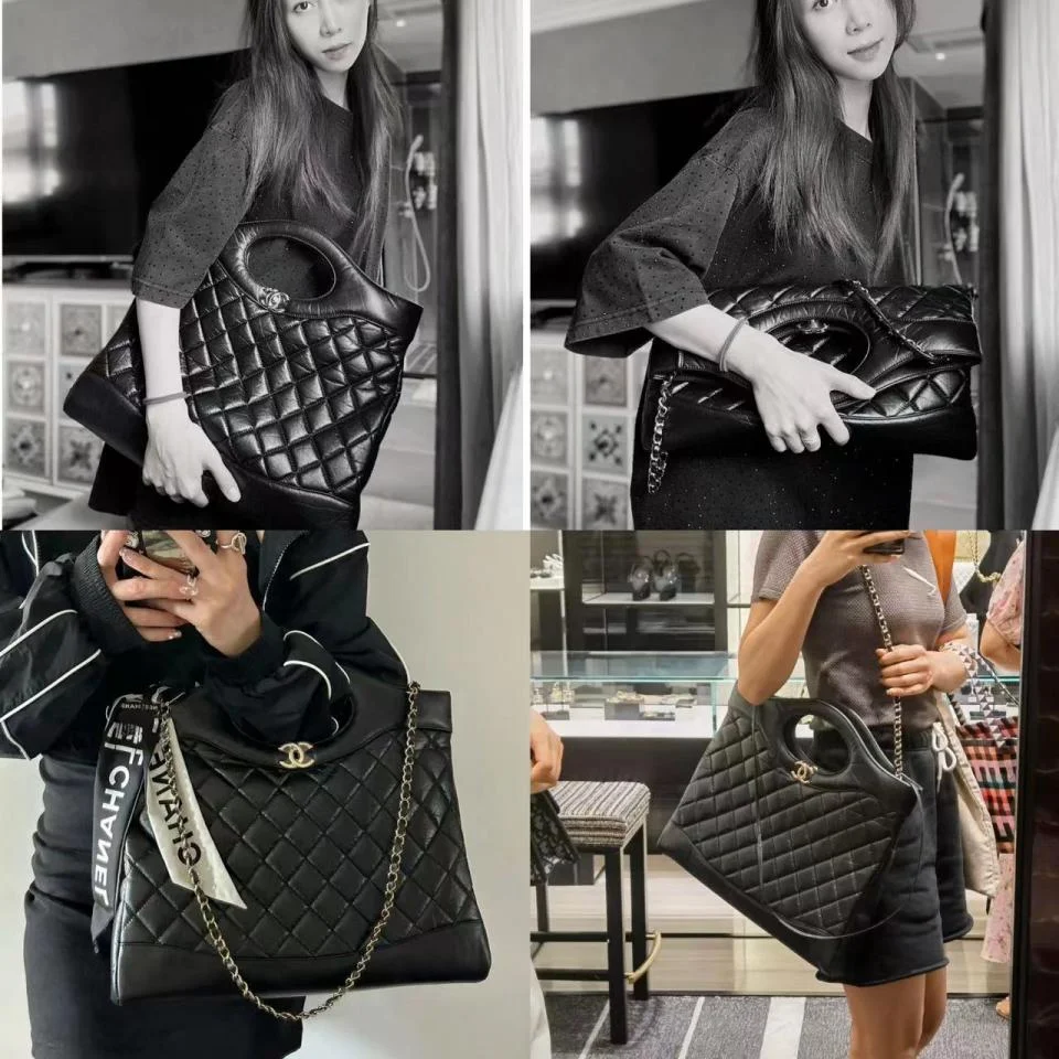 CHANEL31Bag大號手提鏈條包(黑色)