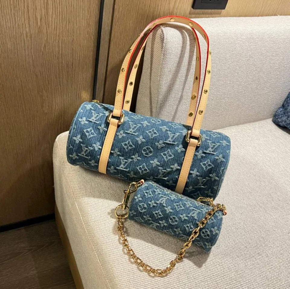LVPapillon牛仔系列二合一提包