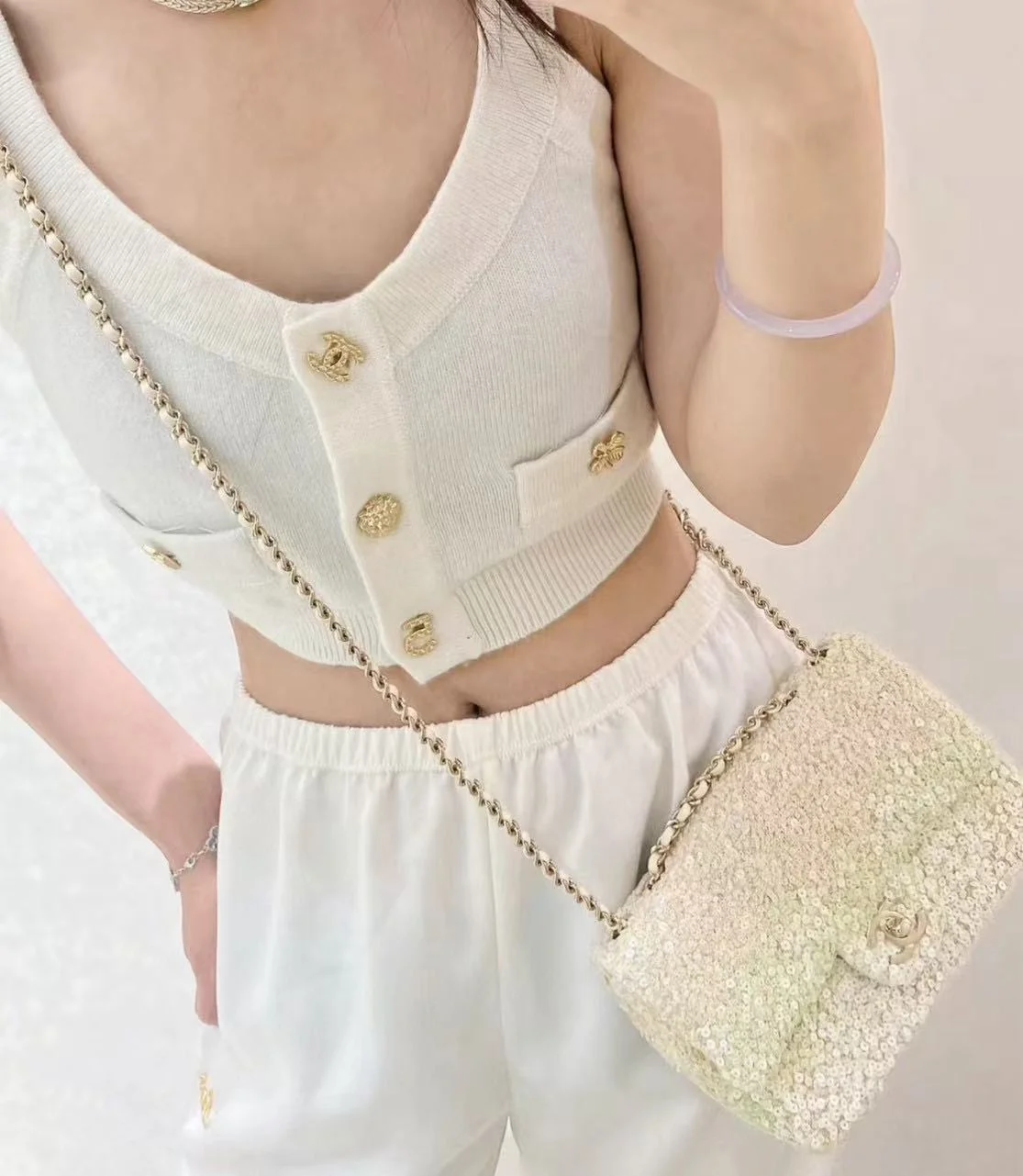 CHANEL限定星空亮片口蓋包