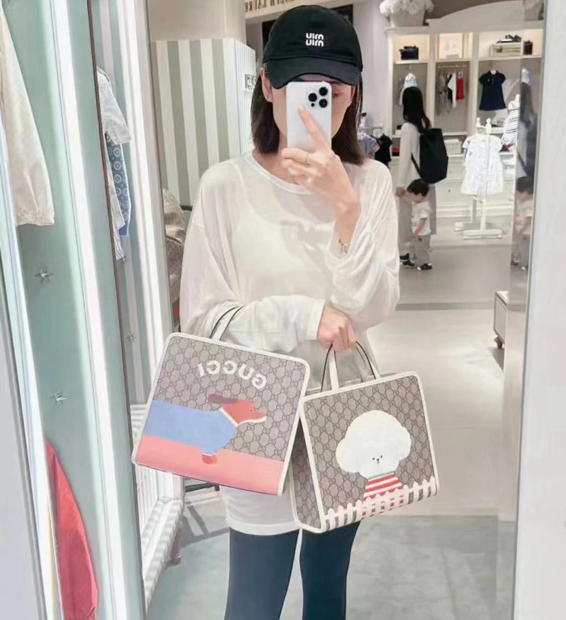 GUCCI比熊臘腸狗托特包