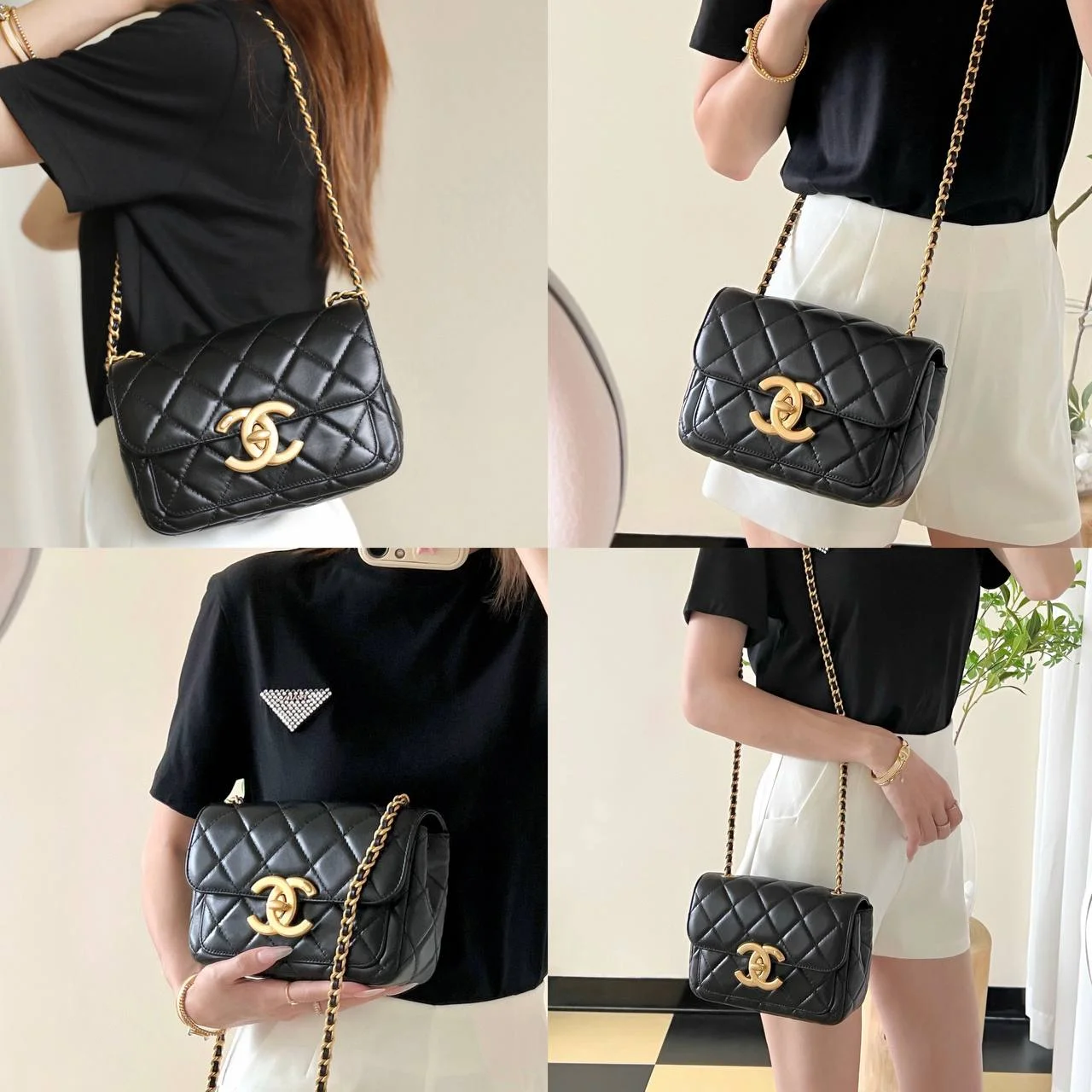 CHANEL24B大雙C口蓋包