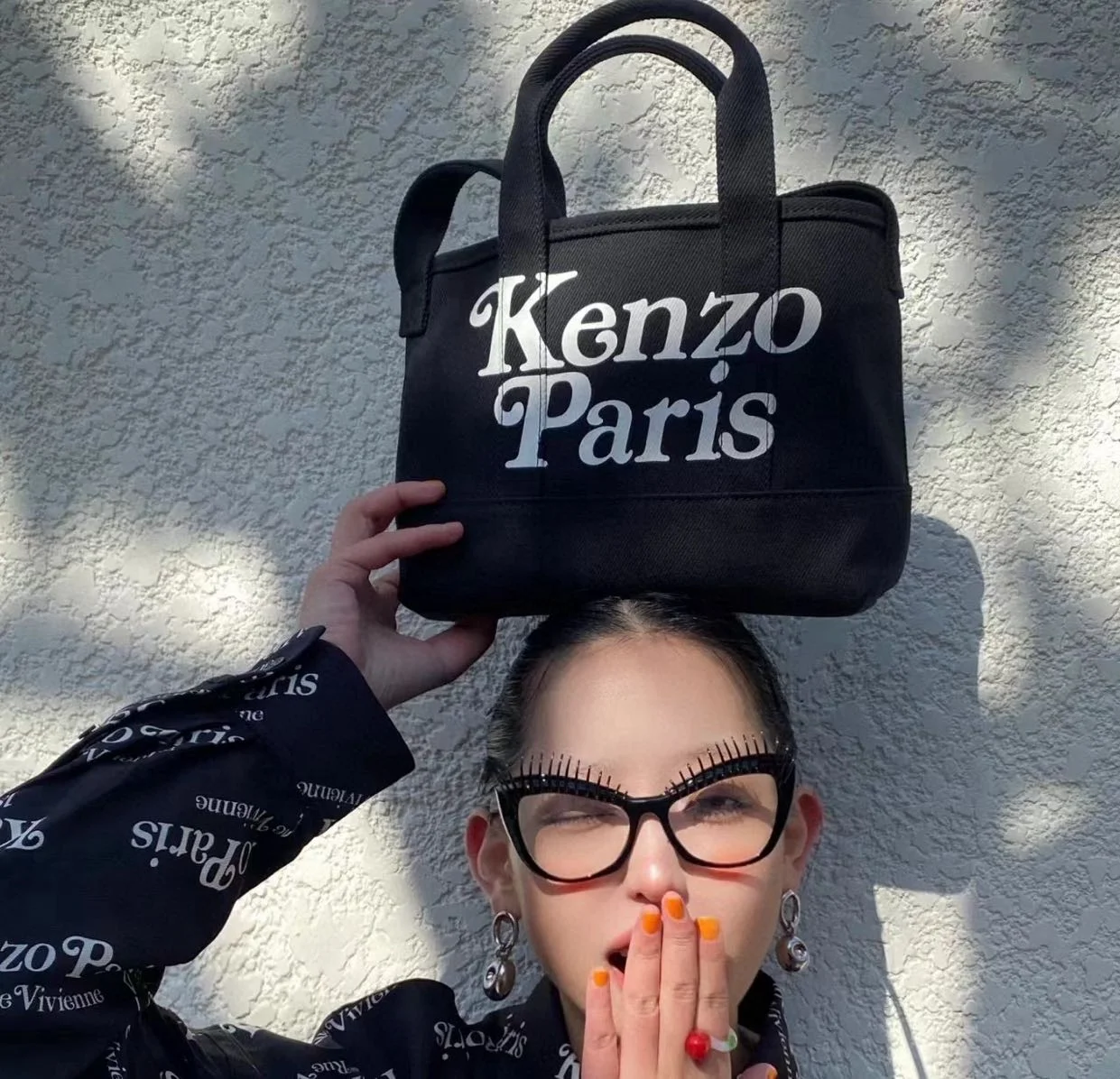 社團限定福利款-KZ X VERDY聯名字母帆布單肩包
