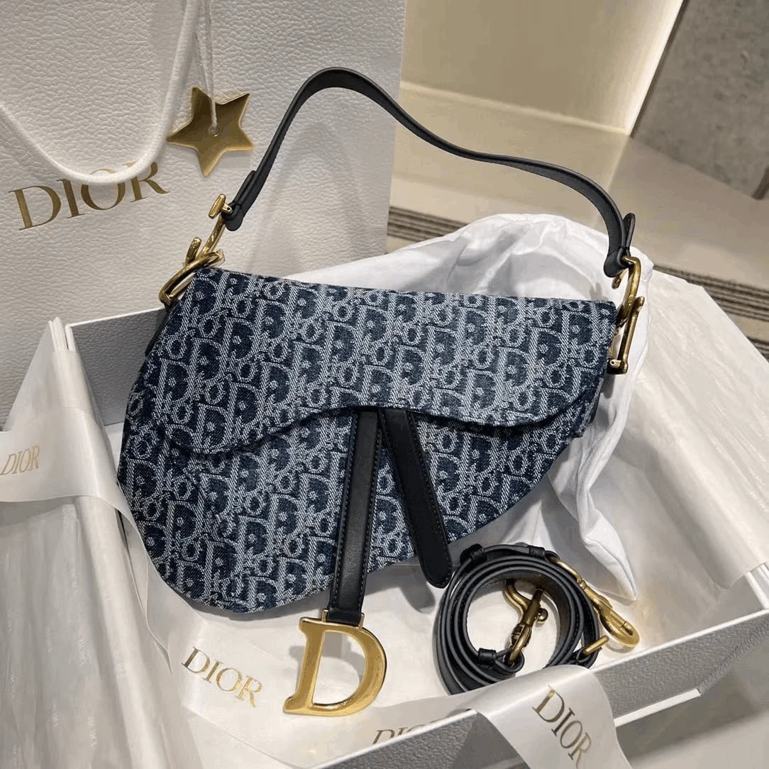 DIOR老花馬鞍包