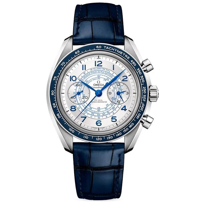 Omega Speedmaster Chronoscope on Blue Leather Strap - 329.33.43.51.02.001