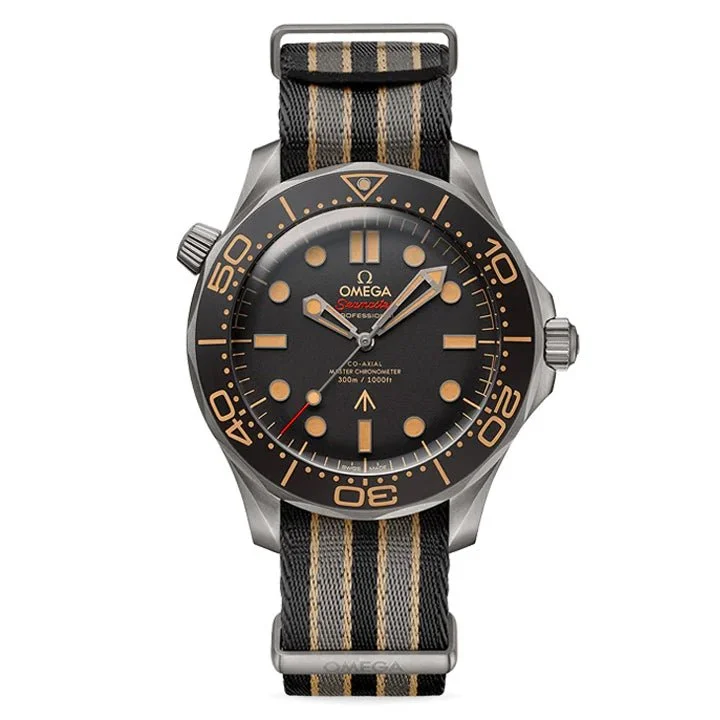 Omega Seamaster Diver 007 Edition Titanium on NATO Strap -  210.92.42.20.01.001