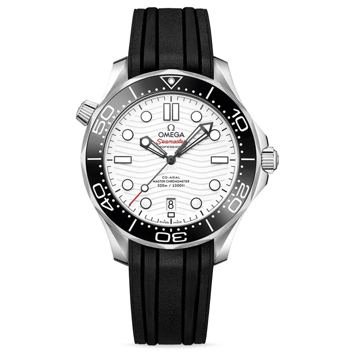 Omega Seamaster Diver 300m Steel on Rubber Strap - 210.32.42.20.04.001