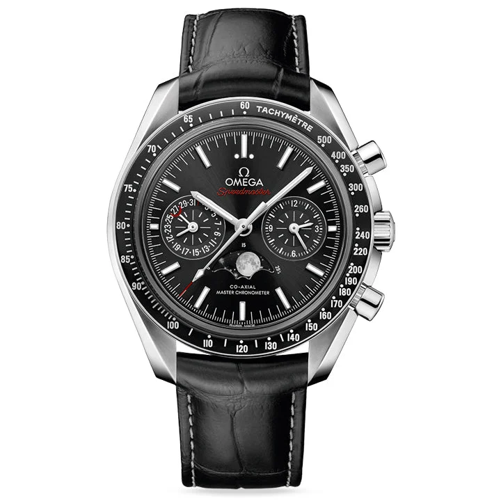 Omega Moonphase Co-Axial Master Chronometer Steel on Leather Strap - 304.33.44.52.01.001