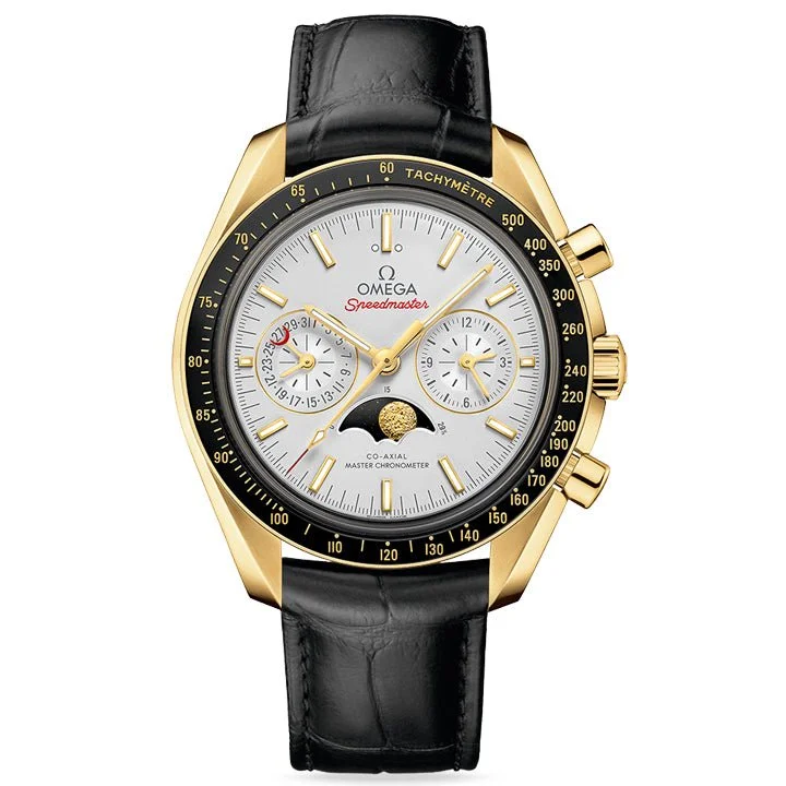 Omega Moonphase Co-Axial Master Chronometer Yellow Gold on Leather Strap - 304.63.44.52.02.001
