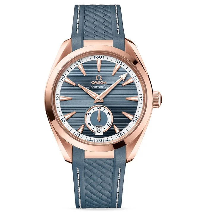 Omega Seamaster Aqua Terra 150M Small Seconds 41mm Sedna™ Gold on Rubber Strap - 220.52.41.21.03.002