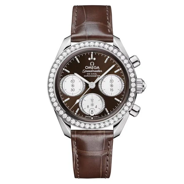 Omega Speedmaster 38, 38mm, Brown on Leather Strap - 324.18.38.50.63.001