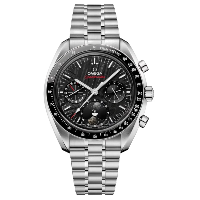 Omega Speedmaster Moonphase Meteorite Black Dial - 304.30.43.52.01.001