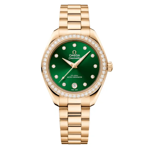 Omega Seamaster Aqua Terra 30mm Green Dial Moonshine Gold -  220.55.30.20.60.001