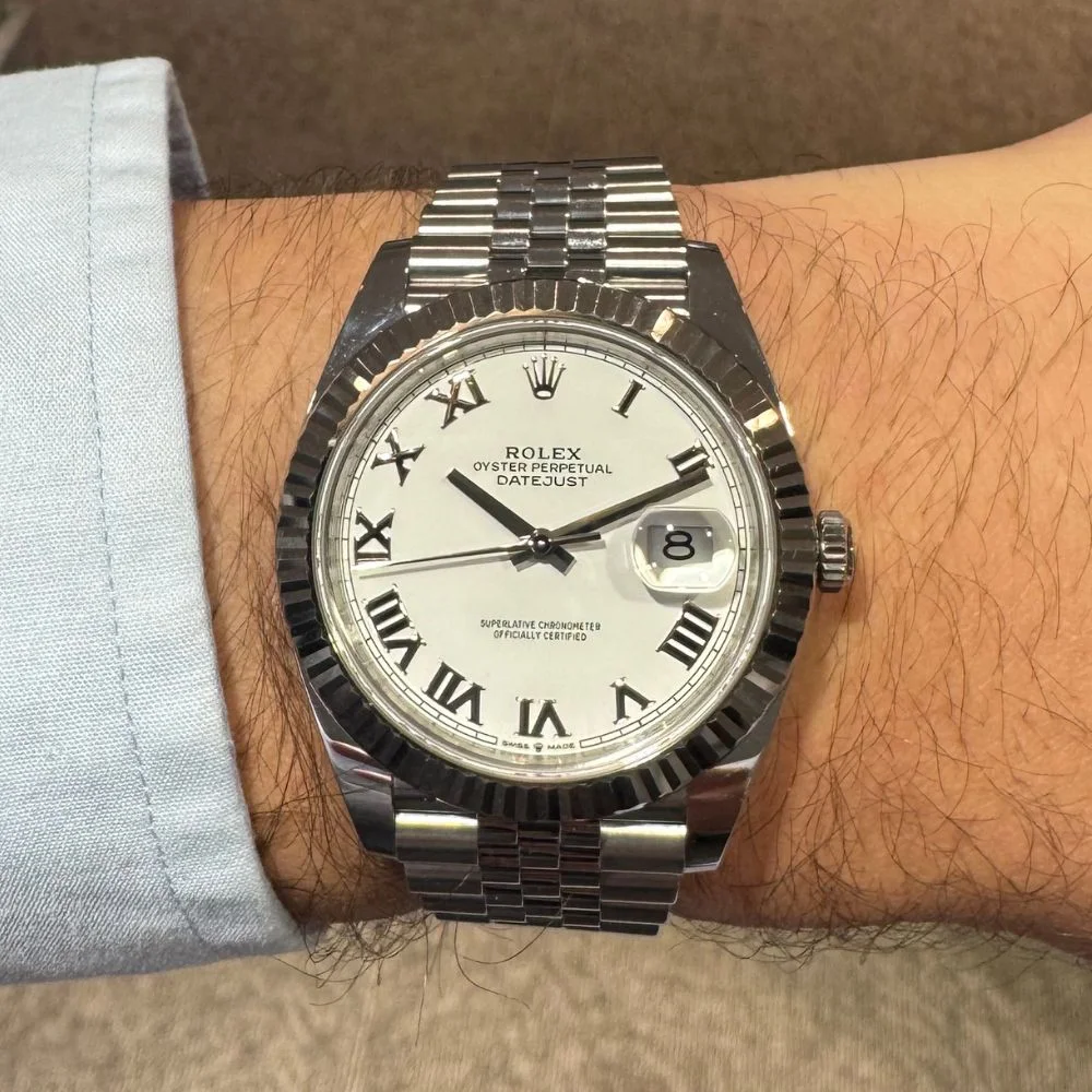 Rolex Datejust 41 18KW/SS Roman Numerals 2022 B&P