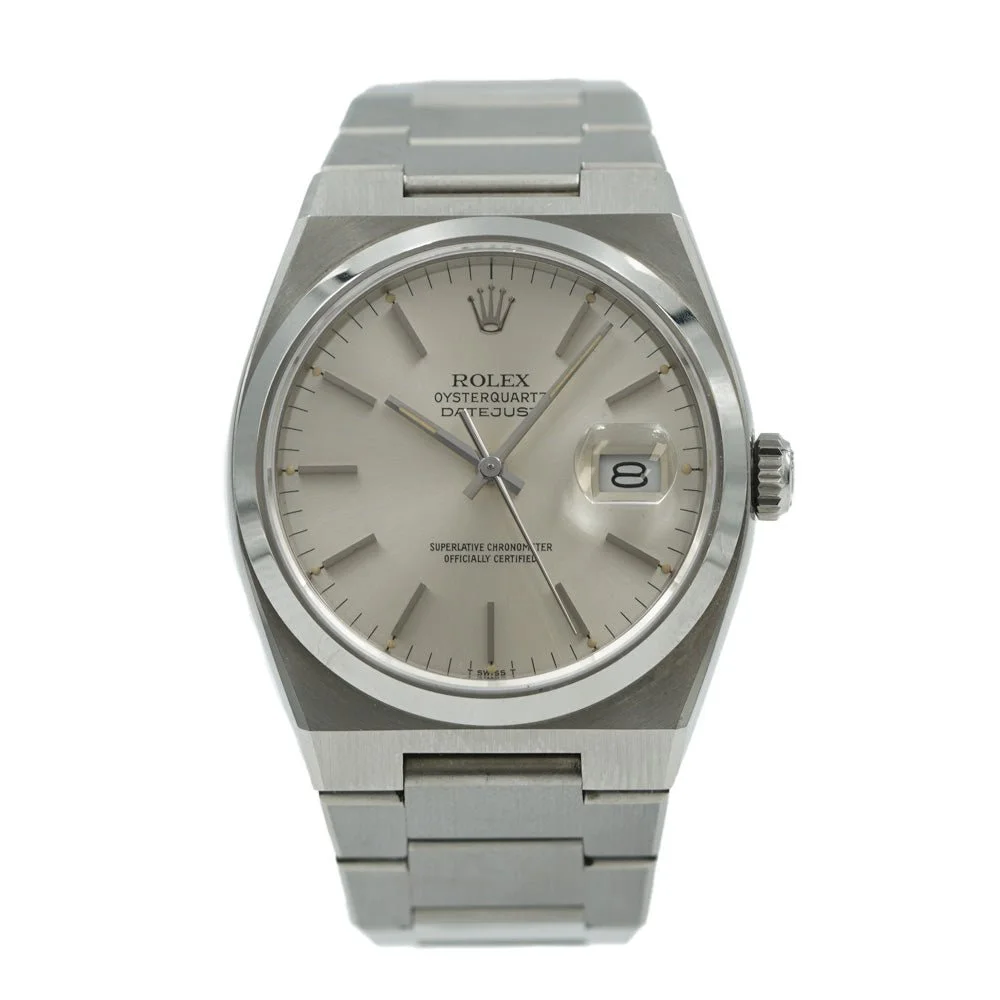 Rolex Datejust Oysterquartz 17000 Silver Dial Circa 1980 B&B