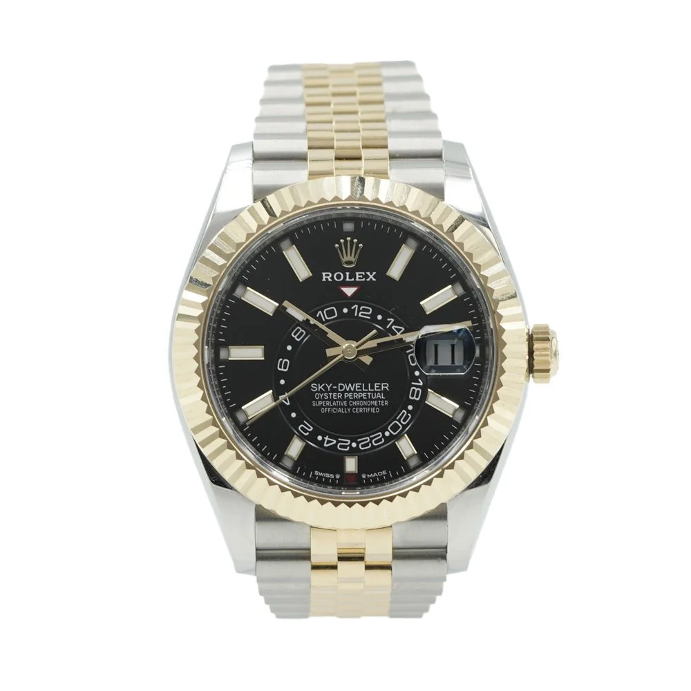 Rolex Sky-Dweller 336933 Two-Tone SS/18KYG 42mm Black Dial w/ Jubilee Bracelet B&P 2025