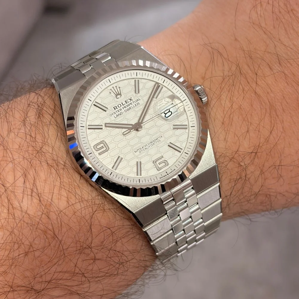 Rolex Land-Dweller 127334 White Dial 40mm Fluted Bezel B&P 2026