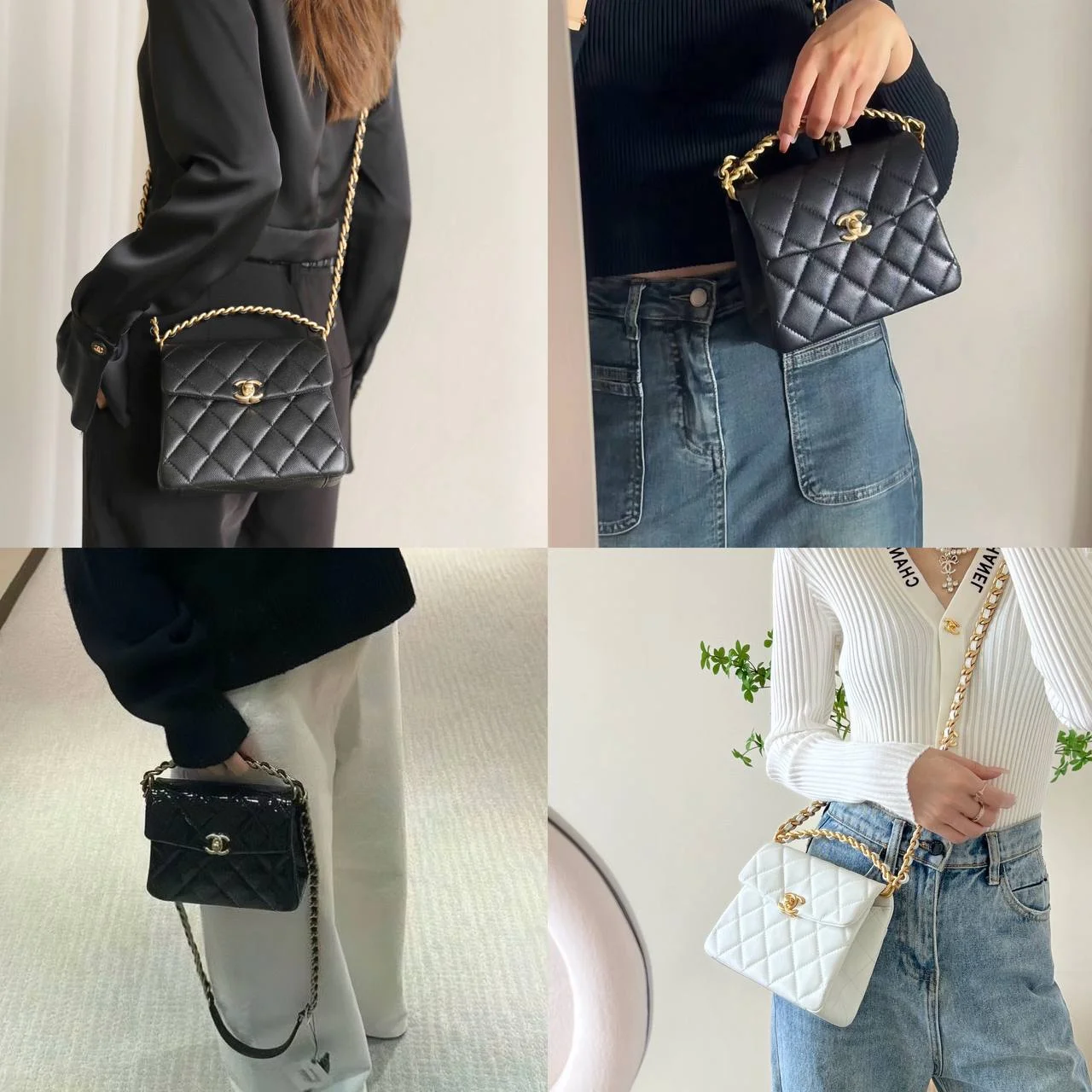CHANEL鏈條方形手提包