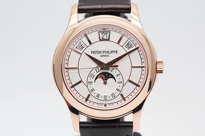 Patek Philippe 百達翡麗 複雜功能系列 5205R 18K玫瑰金透視底蓋 年曆功能月像顯示 2021.12台灣保單 40mm