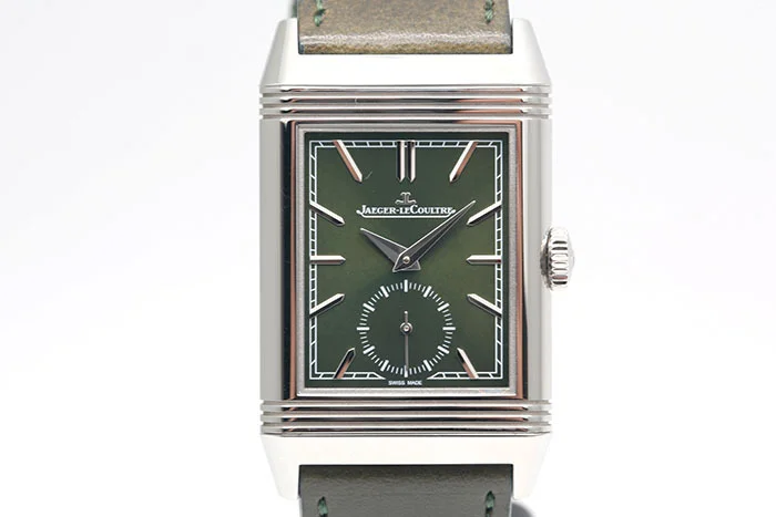 Jaeger Le-Coultre 積家 Reverso Q3978430 鋼製招牌翻轉錶殼 綠色面盤 2023.02品像如新 27*45mm